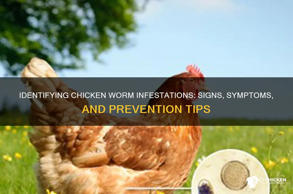 how to tell if chicken has worms