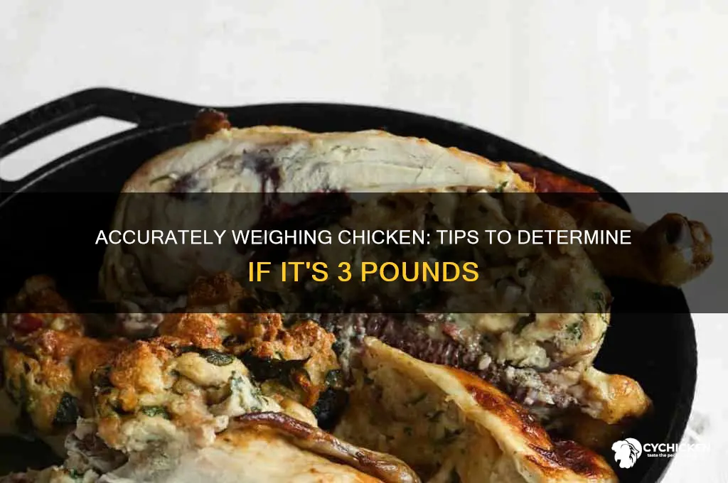 how to tell if chicken is 3 lbs