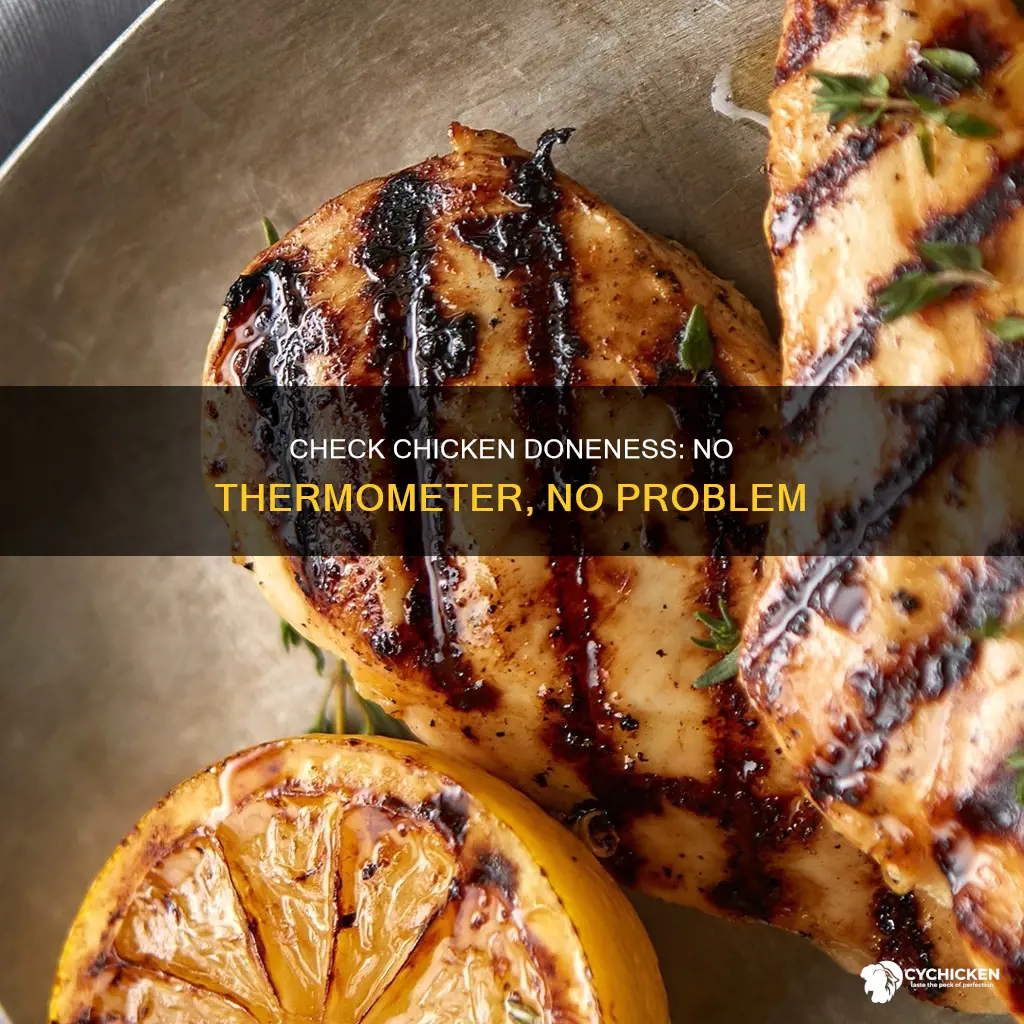 how to tell if chicken is done baking without thermometer