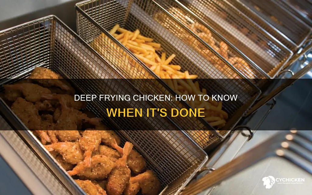 how to tell if chicken is done in deep fryer