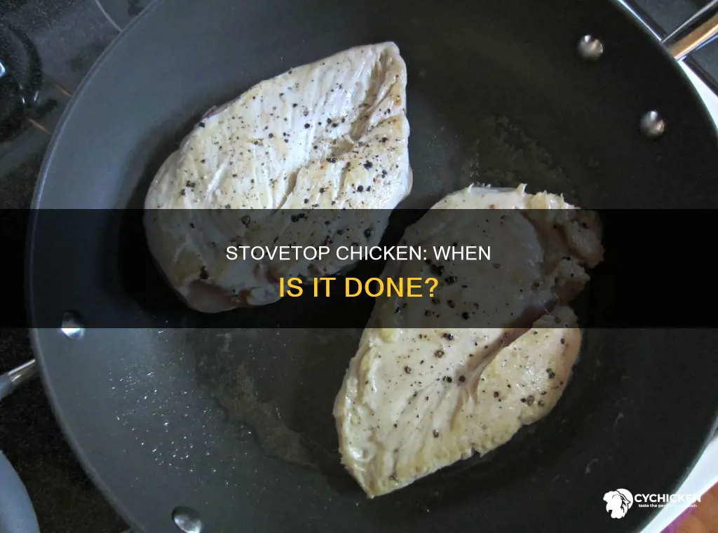 how to tell if chicken is done on stove
