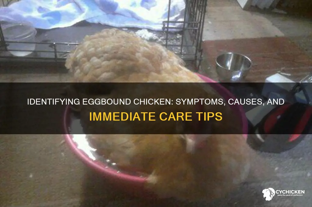 how to tell if chicken is eggbound