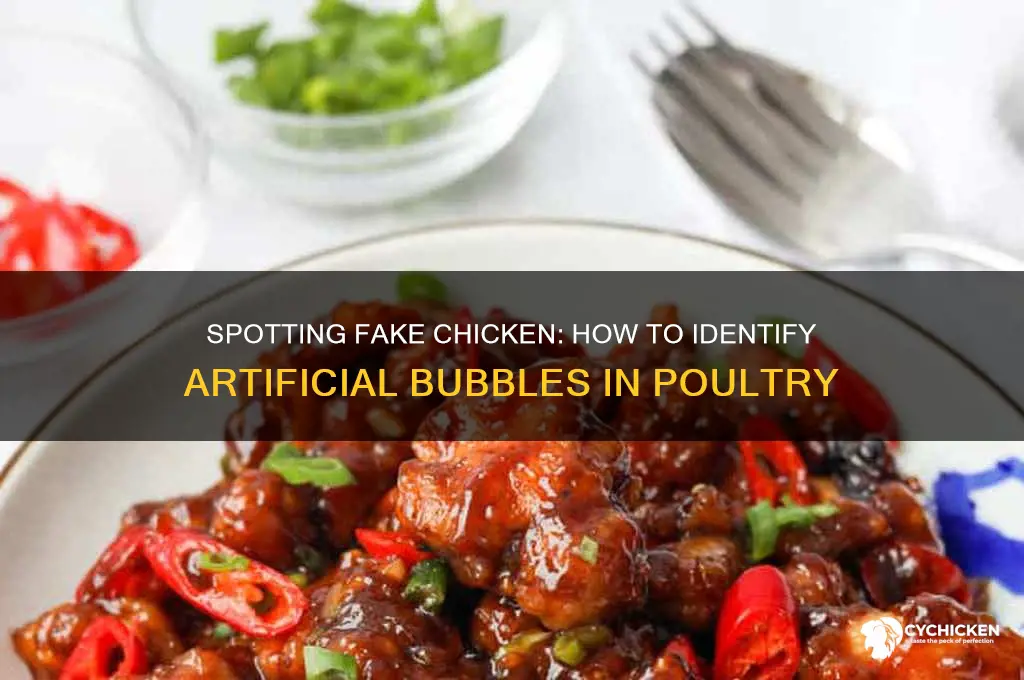 how to tell if chicken is fake bubbles