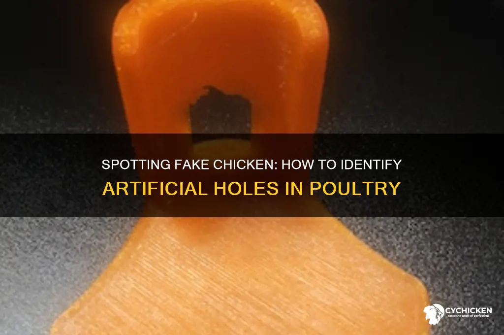 how to tell if chicken is fake holes