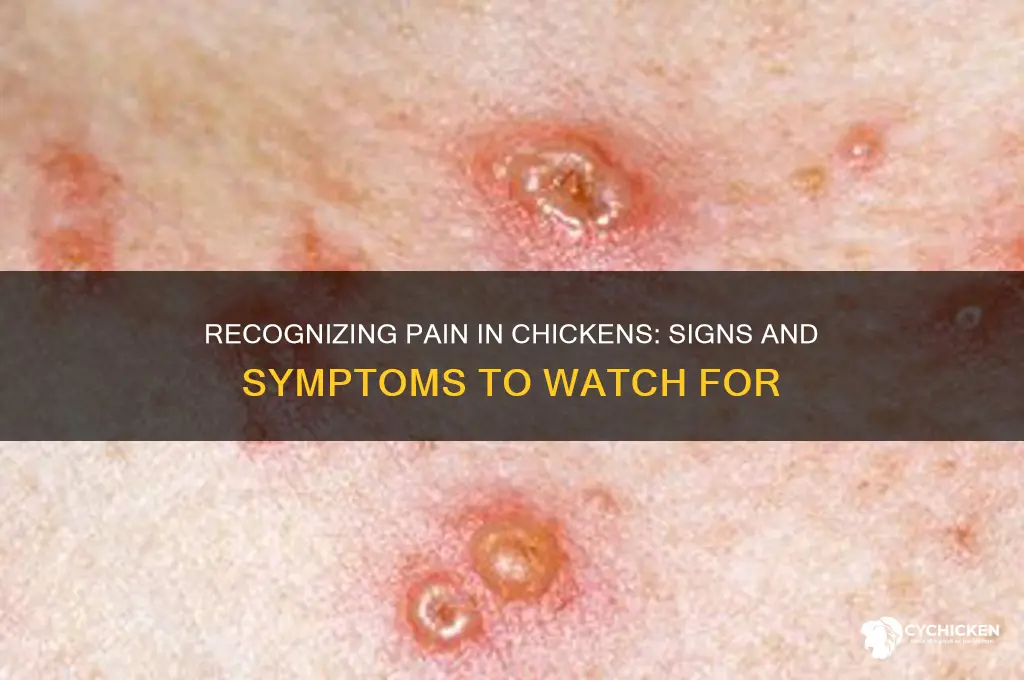 how to tell if chicken is in pain