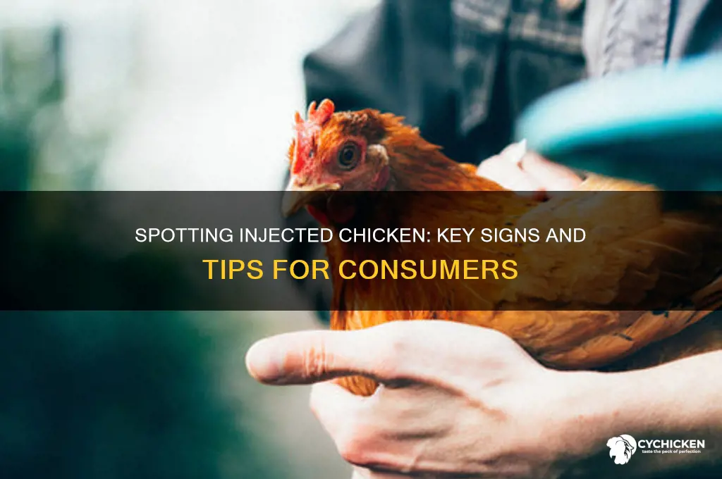 how to tell if chicken is injected
