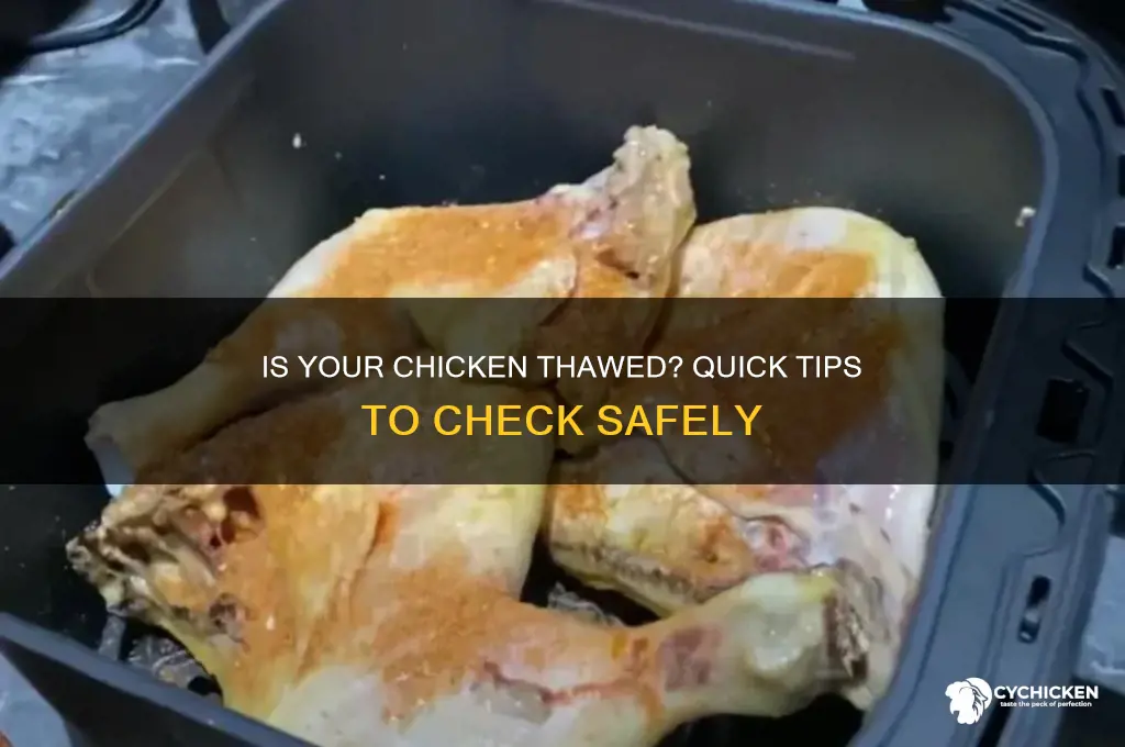 how to tell if chicken is thawed
