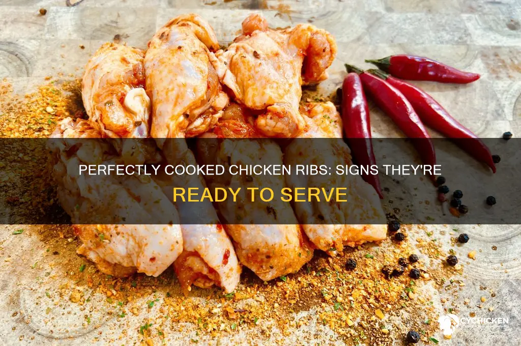 how to tell if chicken ribs is done