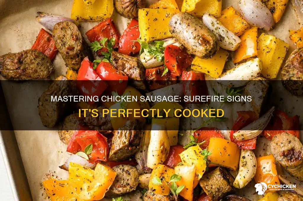 how to tell if chicken sausage is done