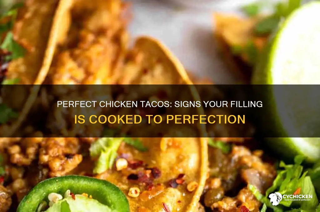 how to tell if chicken taco is done
