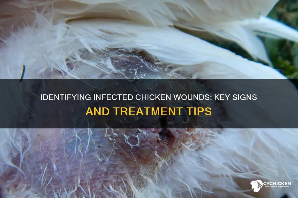 how to tell if chicken wound is infected