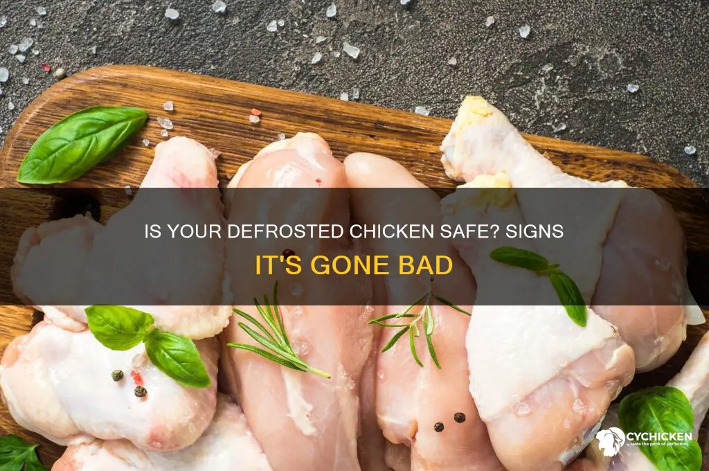 how to tell if defrosted chicken is off