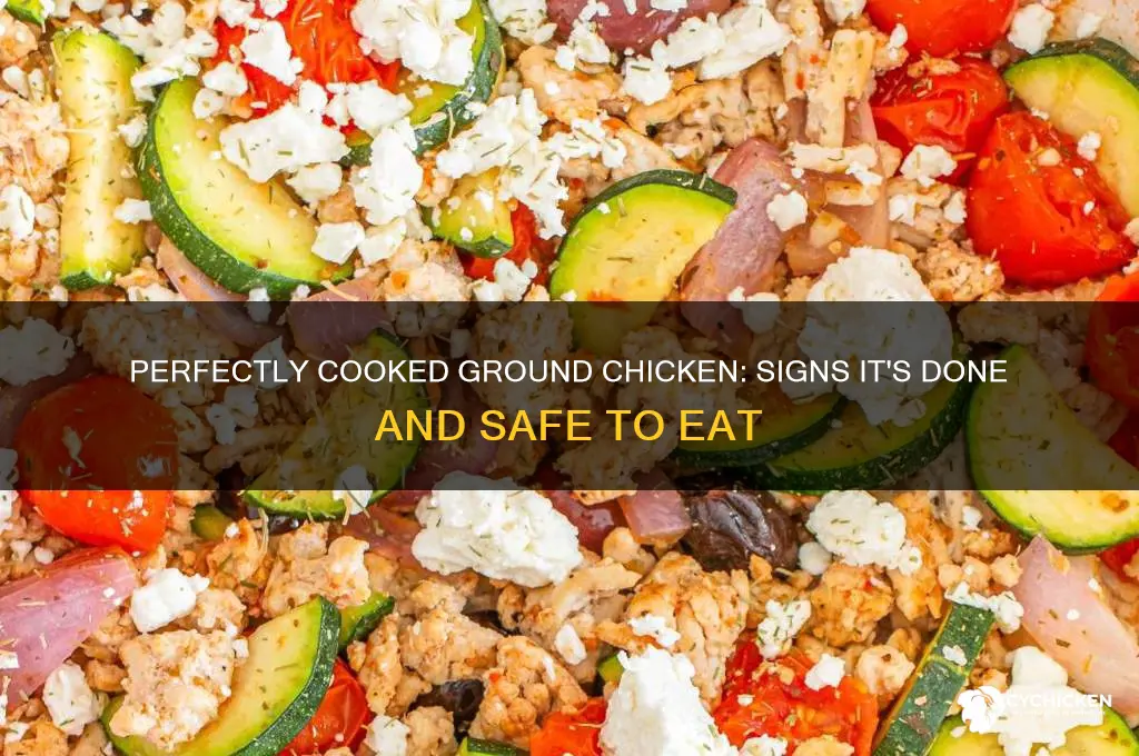 how to tell if ground chicken is done