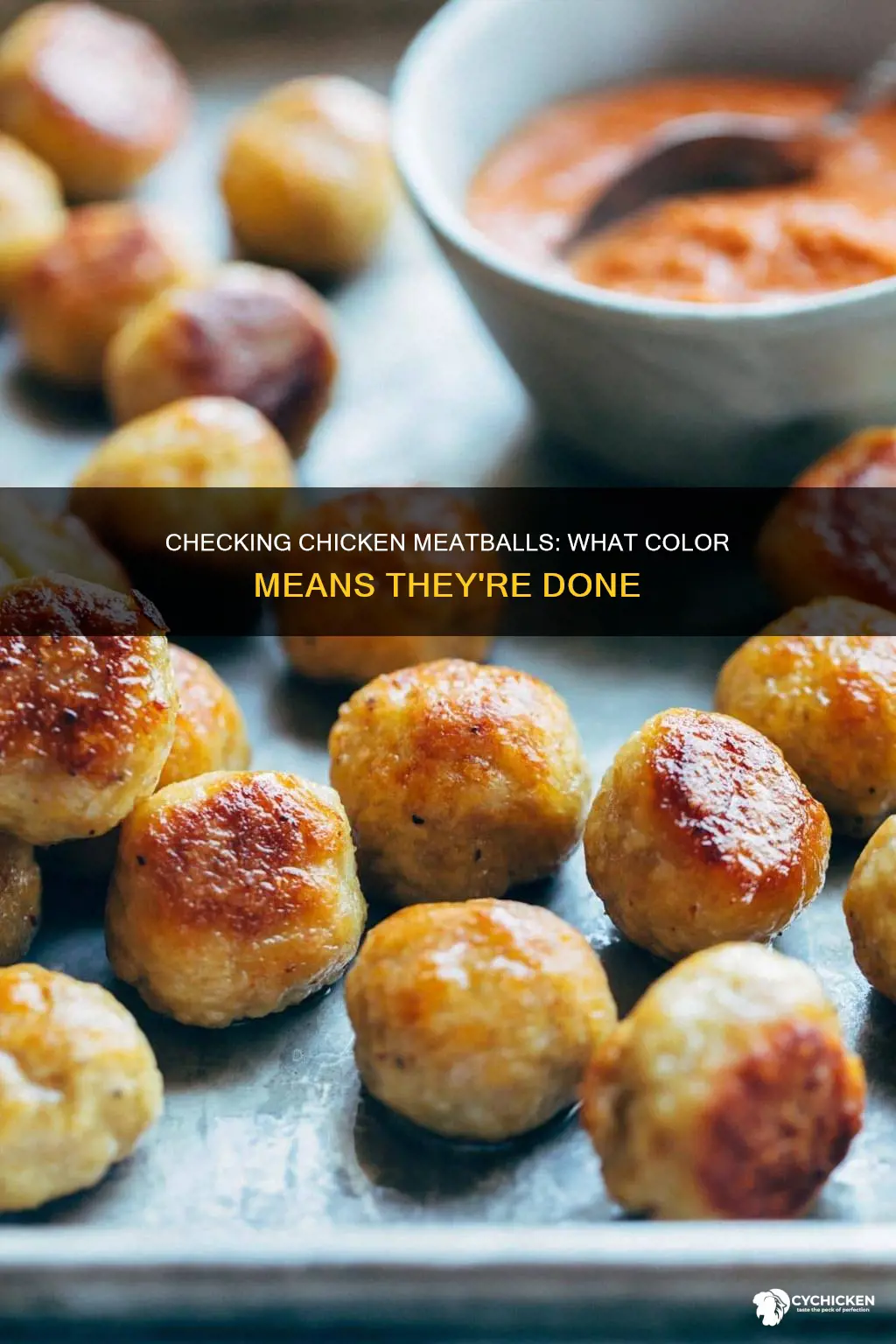 how to tell if inside of chicken meatballs are done