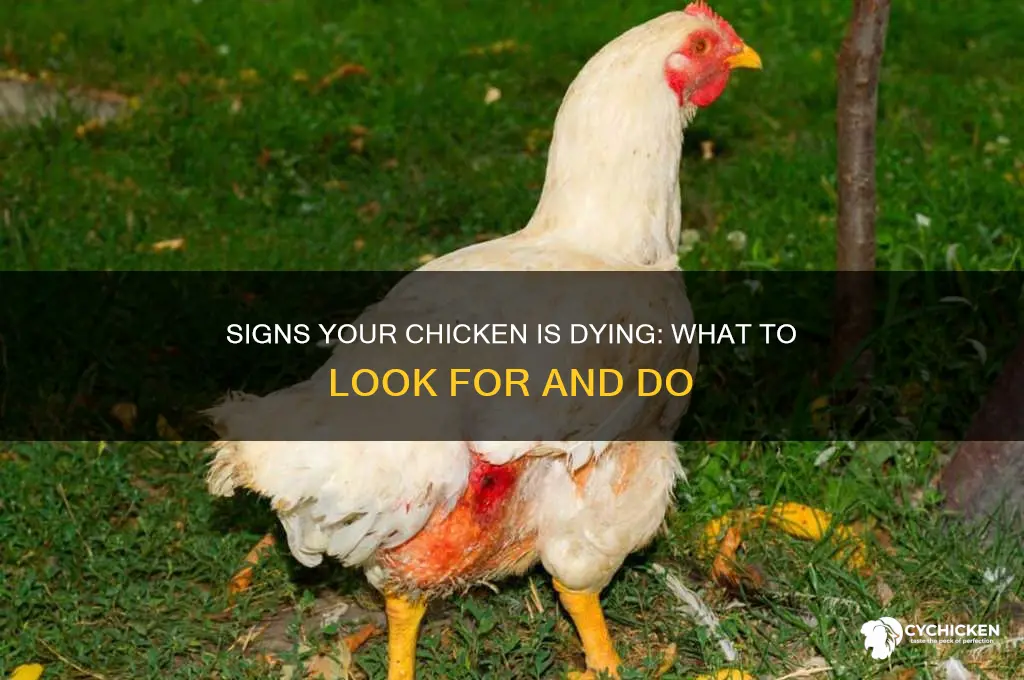 how to tell if my chicken is dying