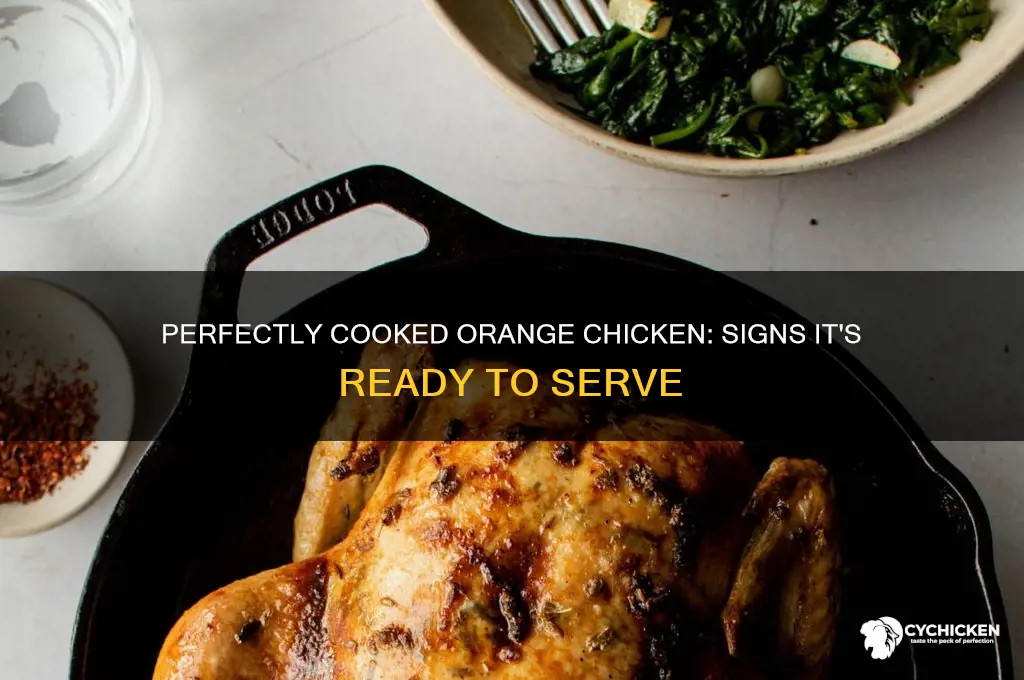 how to tell if orange chicken is done
