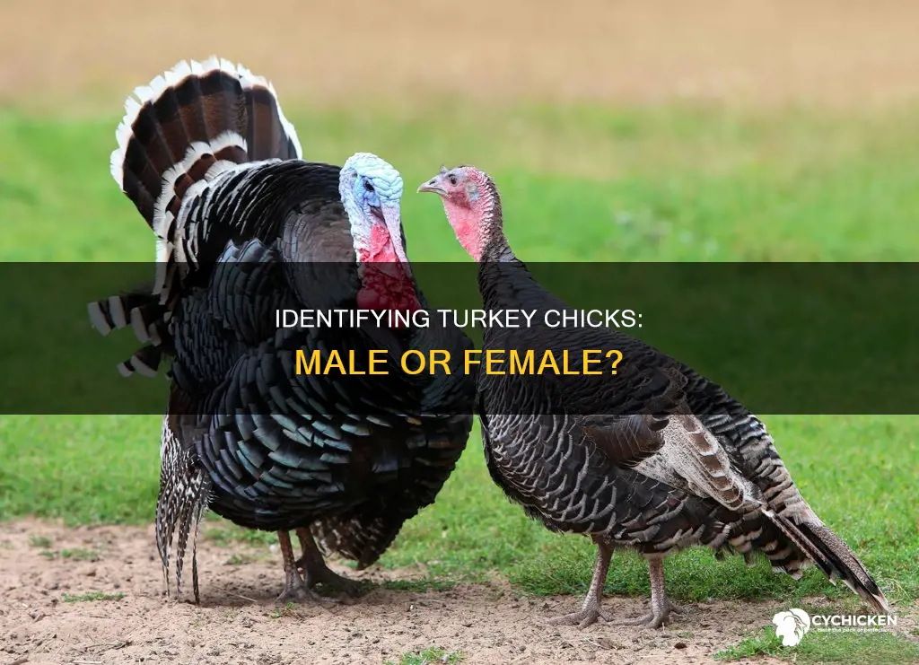 how to tell if turkey chicks are male or female
