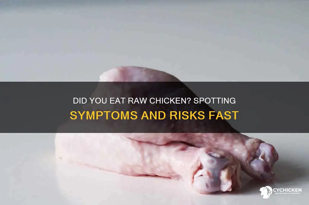 how to tell if you ate raw chicken