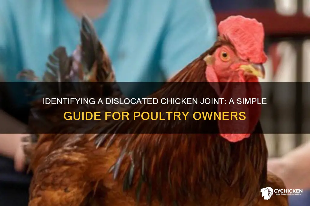 how to tell joint poped out on chicken