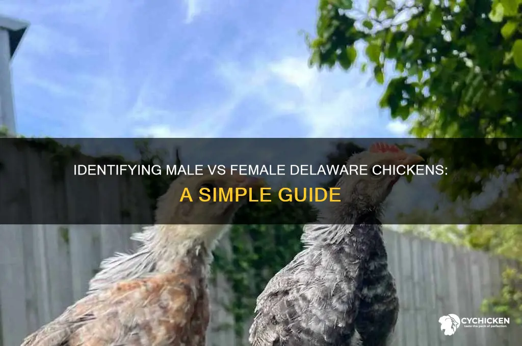 how to tell male and female delaware chicken
