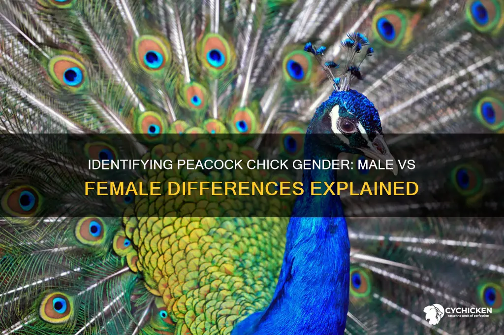 how to tell male from female peacock chicks