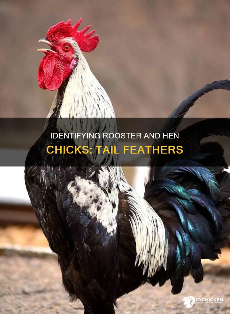 how to tell rooster chicks from hens tail feathers