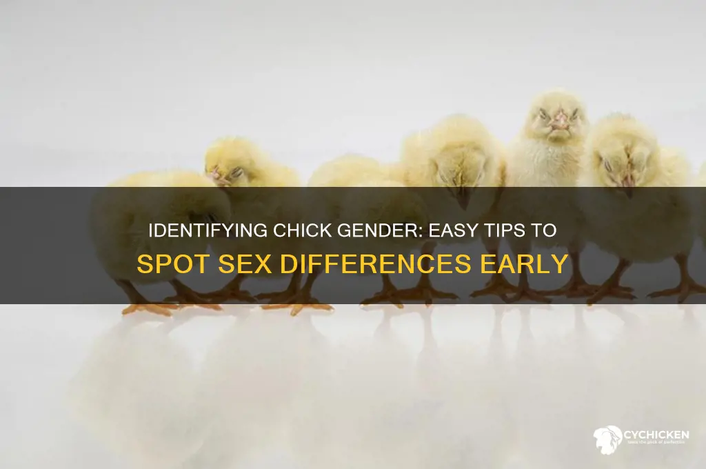 how to tell sex differnce in chicks
