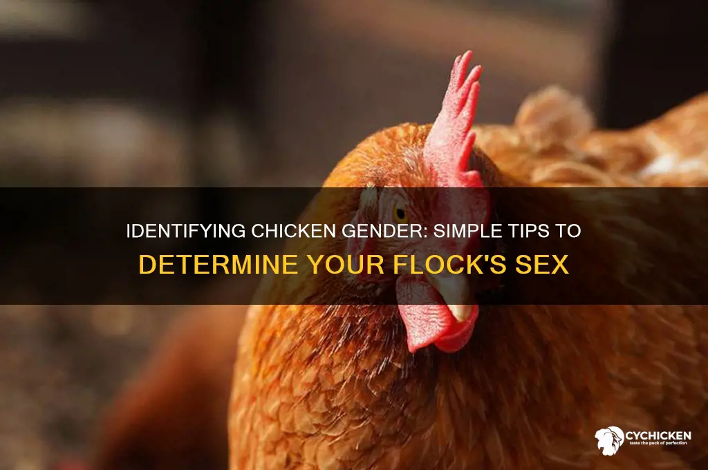 how to tell sex of a chicken