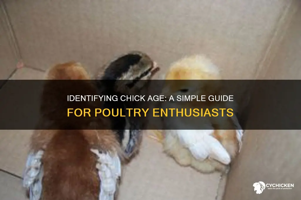 how to tell the age of my chicks