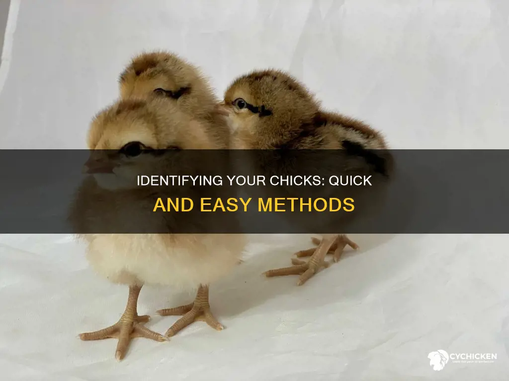 how to tell the difference between each of your chicks