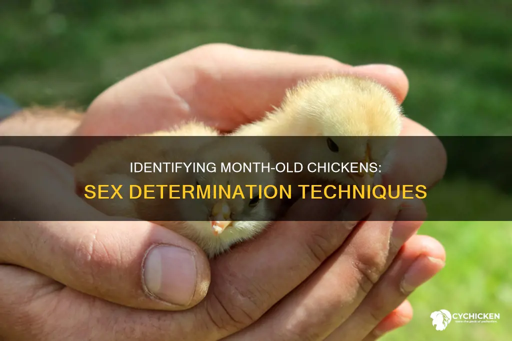 how to tell the sex of a month old chicken