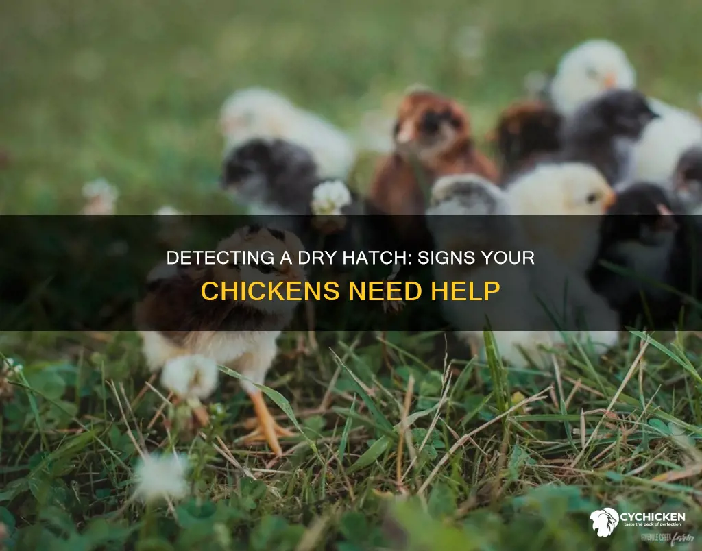 how to tell when a chicken it dry from hatching