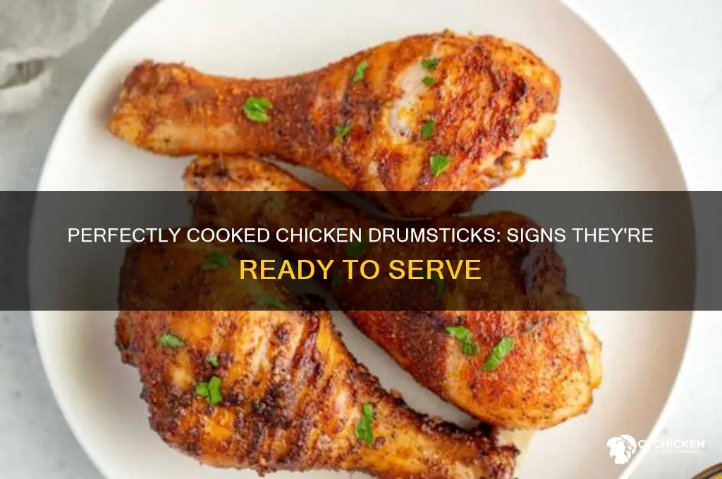 how to tell when chicken drumsticks are done