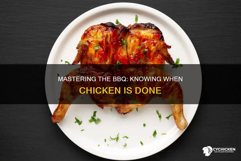 how to tell when chicken is done on bbq