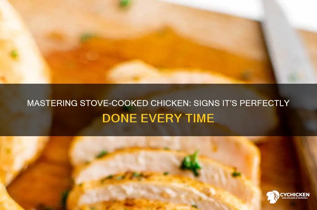 how to tell when chicken is done stove