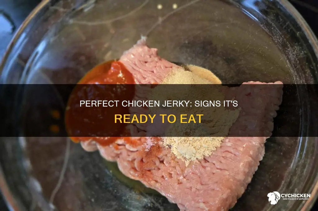 how to tell when chicken jerky is done