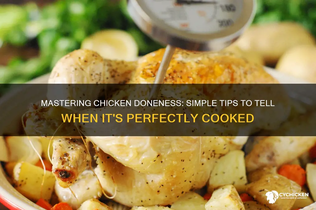 how to telo when chicken is okd