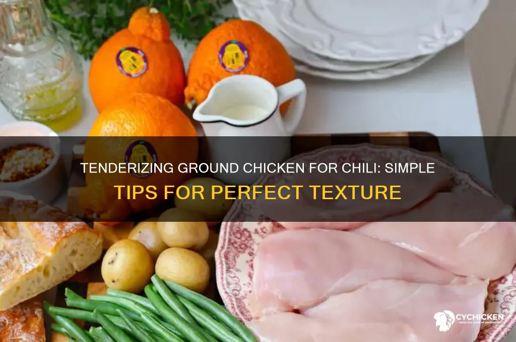how to tenderize ground chicken for chili