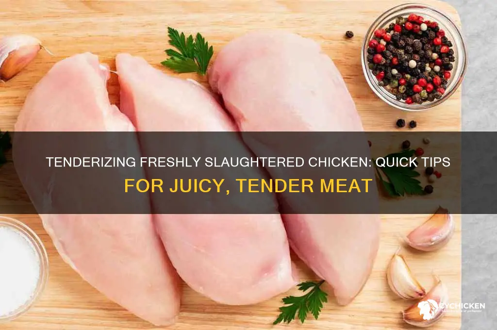 how to tenderize newly killed chicken meat