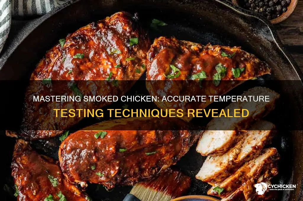 how to test the temp of smoked chicken