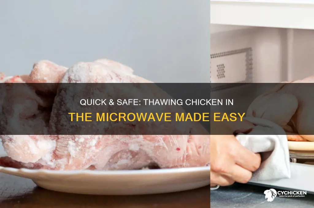 how to thaw chicken in a microwabe