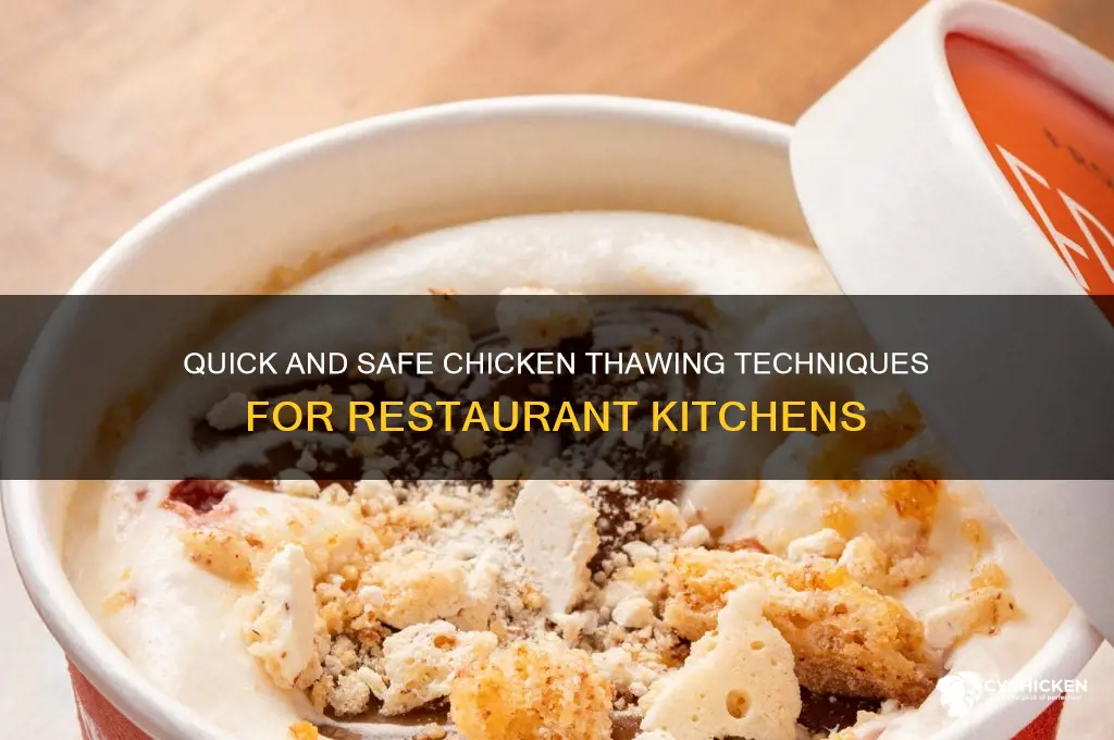 how to thaw chicken in a restaurant