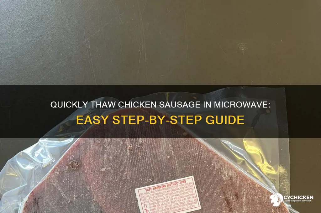 how to thaw chicken sausage in microwave