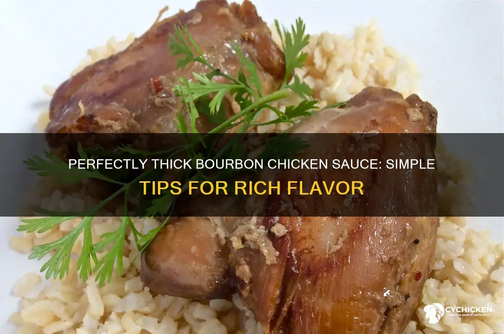 how to thicken bourbon chicken sauce