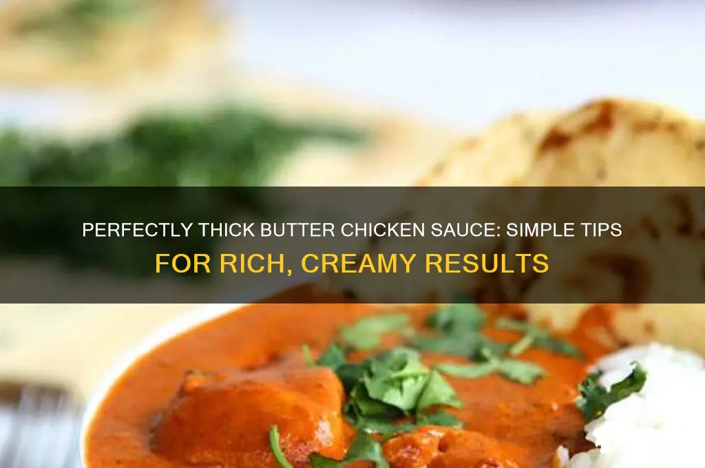 how to thicken butter chicken sauce