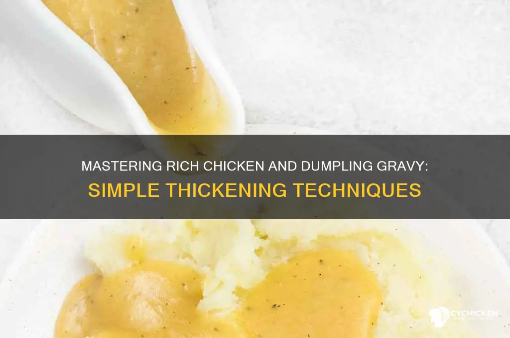 how to thicken chicken and dumpling gravy