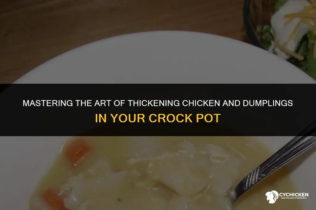 how to thicken chicken and dumplings in crock pot