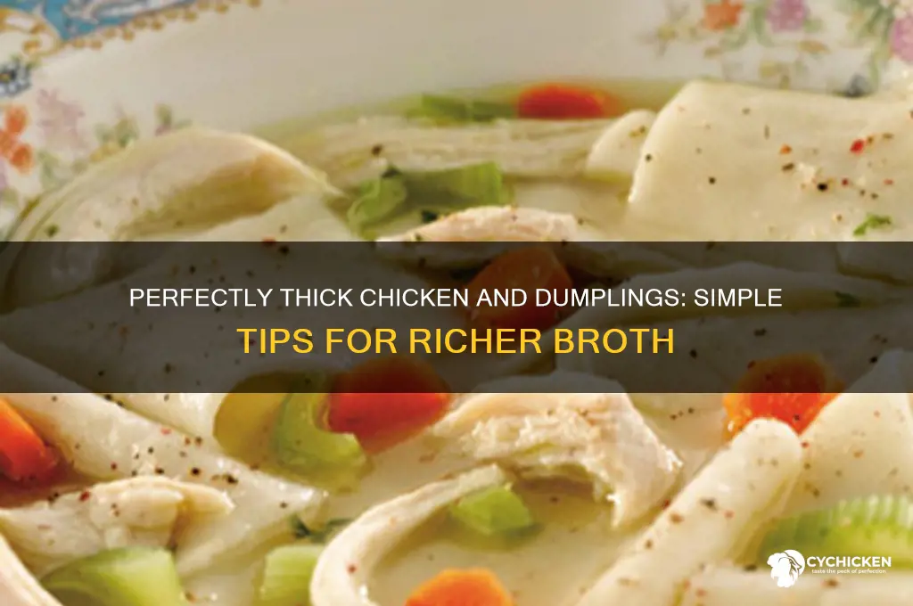 how to thicken chicken and dumplings up
