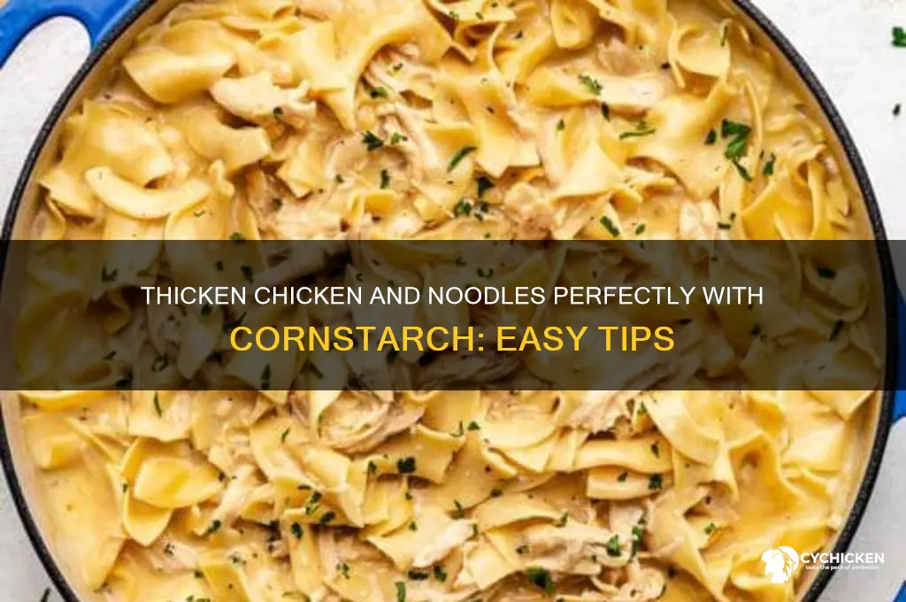how to thicken chicken and noodles with cornstarch