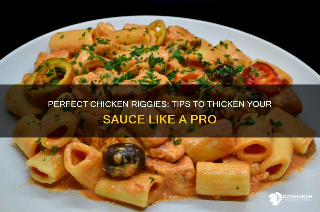 how to thicken chicken riggie sauce